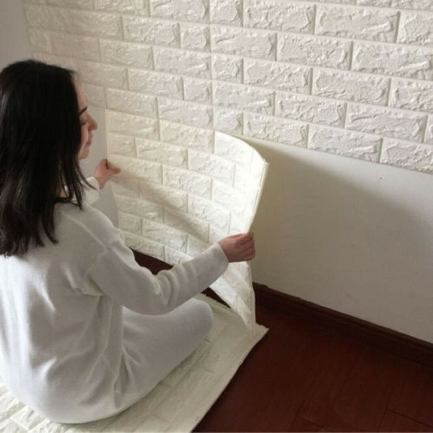 3D Modern Brick Wallpaper Vinyl Wall Cover Living Dining Room Background Design