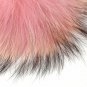 Real Nature Raccoon Fur Pompon Keychain With Button Soft Fox Fur Ball Pompoms