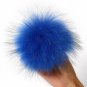 Real Nature Raccoon Fur Pompon Keychain With Button Soft Fox Fur Ball Pompoms