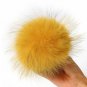 Real Nature Raccoon Fur Pompon Keychain With Button Soft Fox Fur Ball Pompoms
