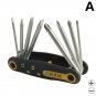 1Pc New Torx Chrome Vanadium Screwdriver Set Repair Tools Bits Folding Multitool