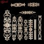 Unpainted Wood Oak Carved Wave Flower   Decal Corner Applique for Home Furniture