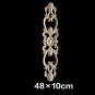 Unpainted Wood Oak Carved Wave Flower   Decal Corner Applique for Home Furniture