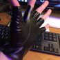 Fitness Driving Leather Black Fingerless Gym Gloves Multifunctional Gloves