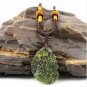 Natural Moldavite Green Aerolites Crystal Stone Pendant Energy Unique Necklace