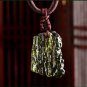 Natural Moldavite Green Aerolites Crystal Stone Pendant Energy Unique Necklace