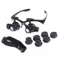 Magnifier Watchmaker Headband 10X 15X 20X 25X LED Light Glasses Jewelry Optical