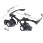 Magnifier Watchmaker Headband 10X 15X 20X 25X LED Light Glasses Jewelry Optical