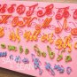 Russian Handwriting Alphabet Cake Mold Curlicue Capital Lower Case Candy Decor