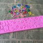 Israel Hebrew Letters Silicone Mold Shape Cake Decorating Tools Fondant Long