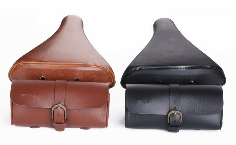 Bike PU Vintage Tail Bag Bicycle Saddle Back Seat Tail Pouch Bags  For Cycling