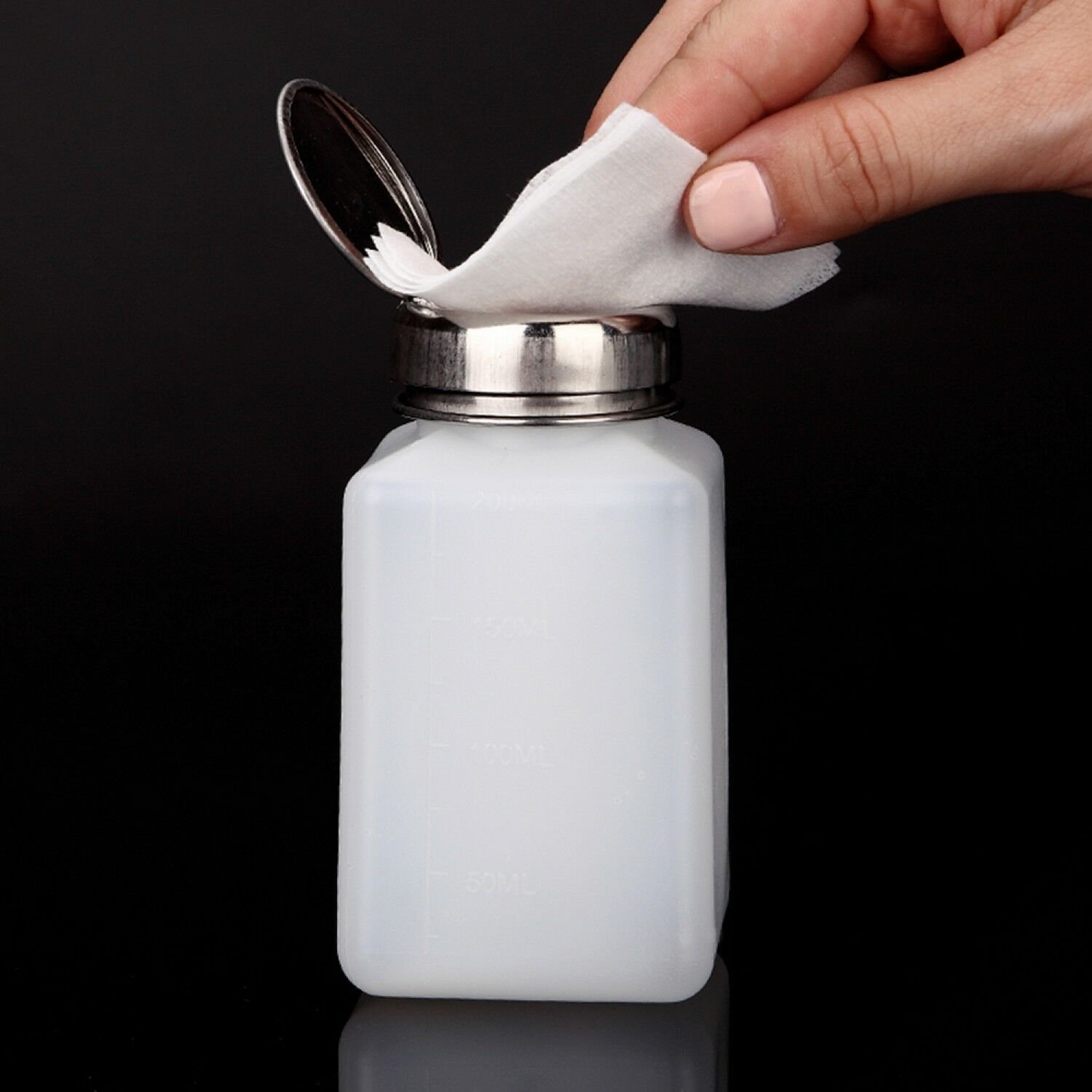 200ML Liquid Alcohol Press Empty Clear Bottles Water Pump Dispenser Remover
