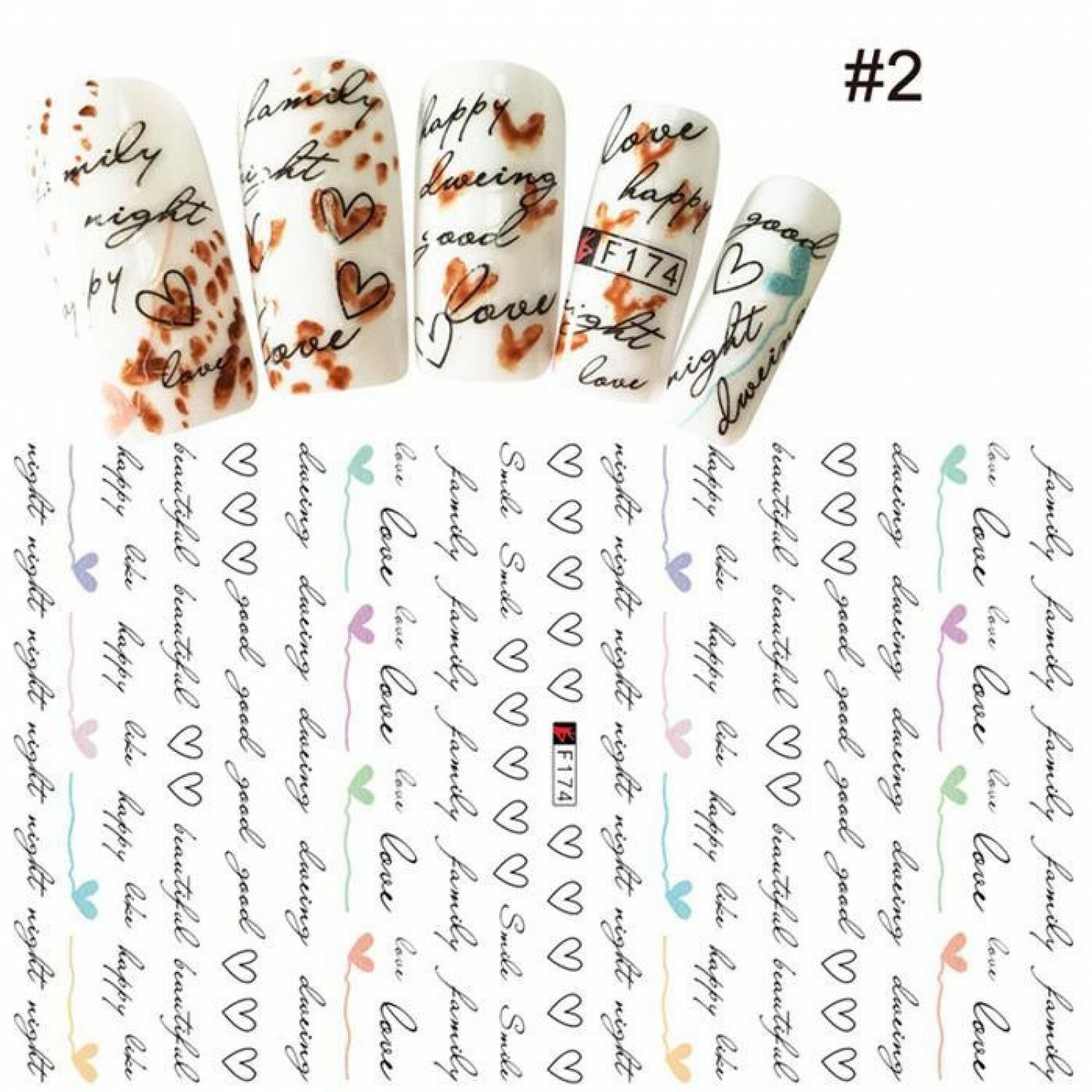 Type Etc 4 1 Geometry Manicure Type Nail Sticker Nail Women Fashion Eye