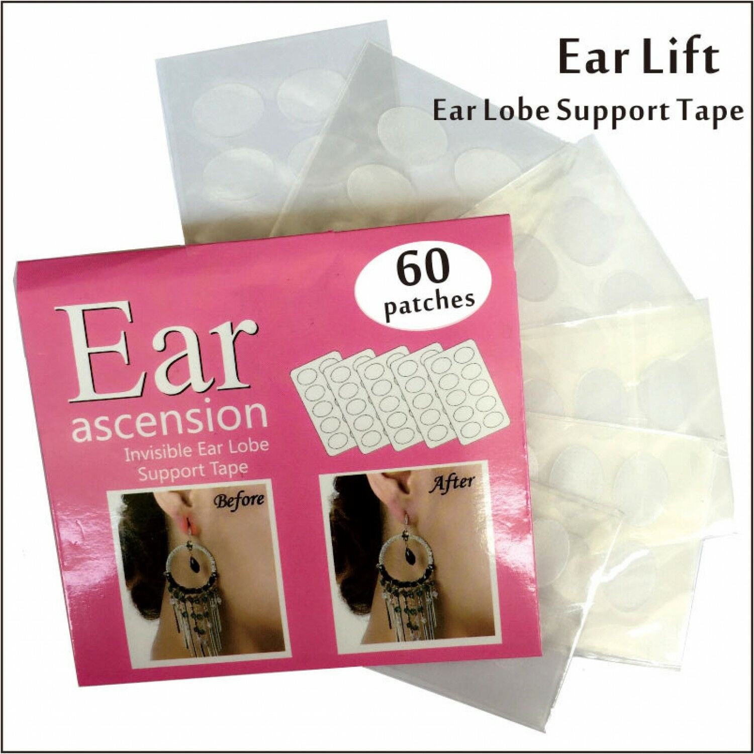 Ear Lift Lobe Support Tape Invisible Ear Patches Reliever From Heavy Earrings