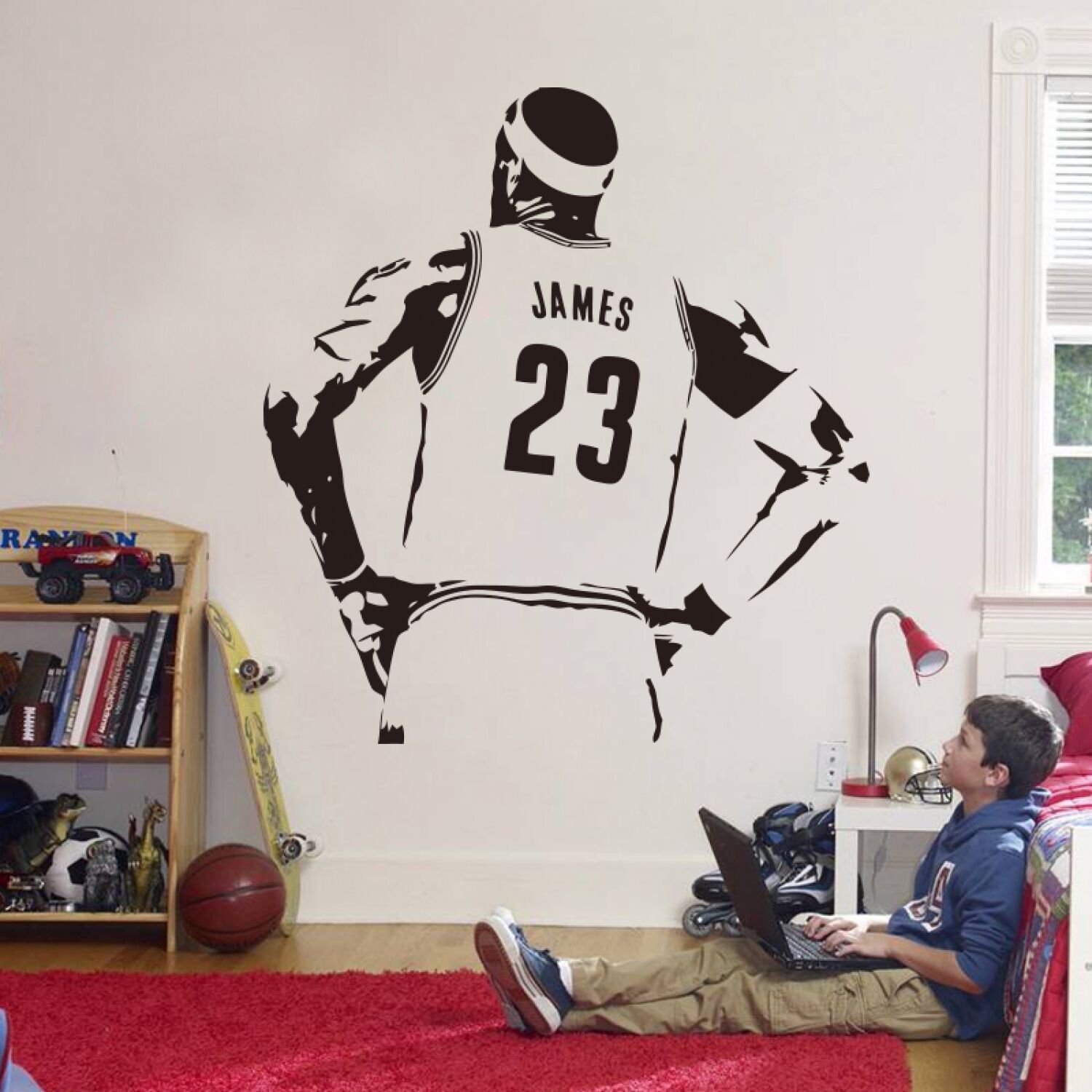 NBA James Wall Sticker Vinyl DIY Home Decor Basketball Player Decals Sport