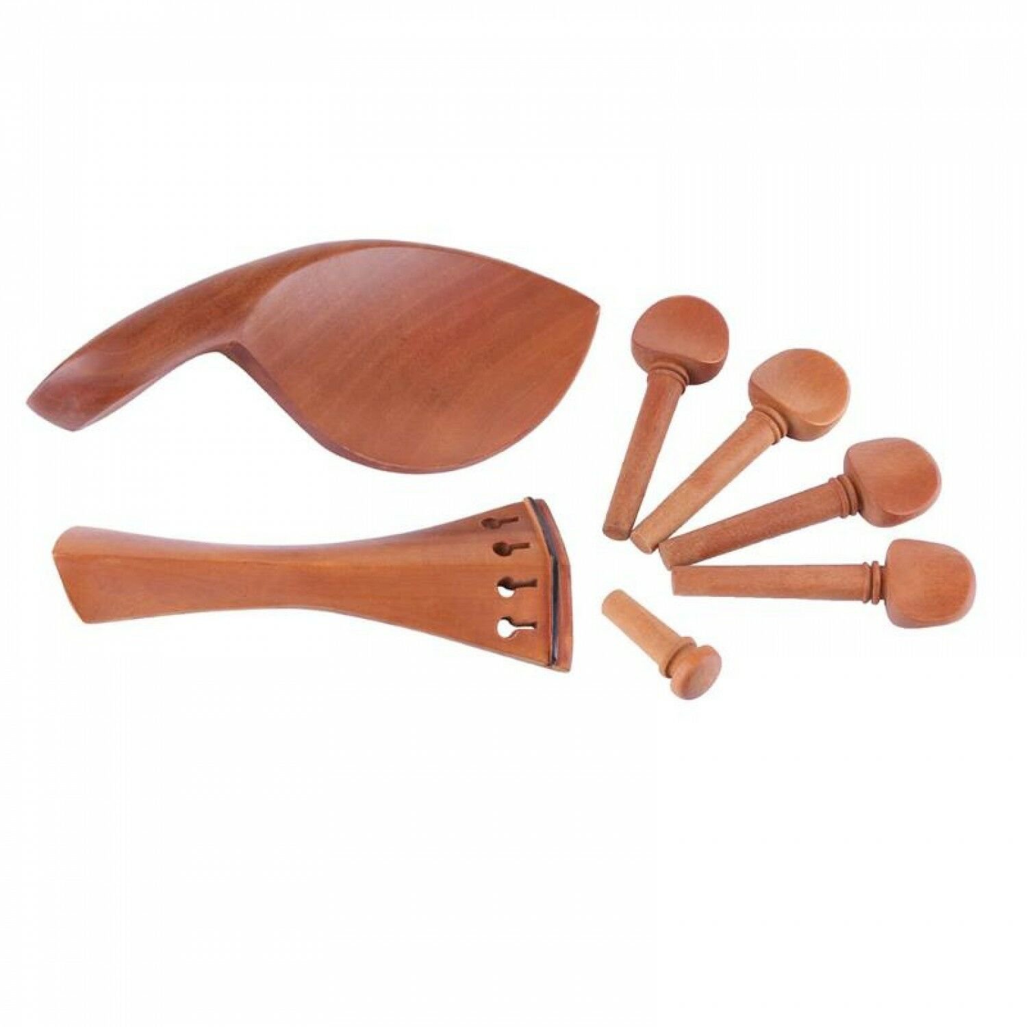 High quality 1Set Jujube Violin Parts Chinrest Drawplates Knob Tailpiece And Peg