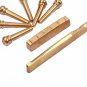 6 Pcs Golden Brass Bridge Pins With Saddle Nut Set for Acoustic Guitar Best