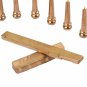 6 Pcs Golden Brass Bridge Pins With Saddle Nut Set for Acoustic Guitar Best