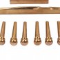 6 Pcs Golden Brass Bridge Pins With Saddle Nut Set for Acoustic Guitar Best