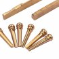 6 Pcs Golden Brass Bridge Pins With Saddle Nut Set for Acoustic Guitar Best
