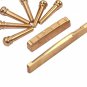 6 Pcs Golden Brass Bridge Pins With Saddle Nut Set for Acoustic Guitar Best