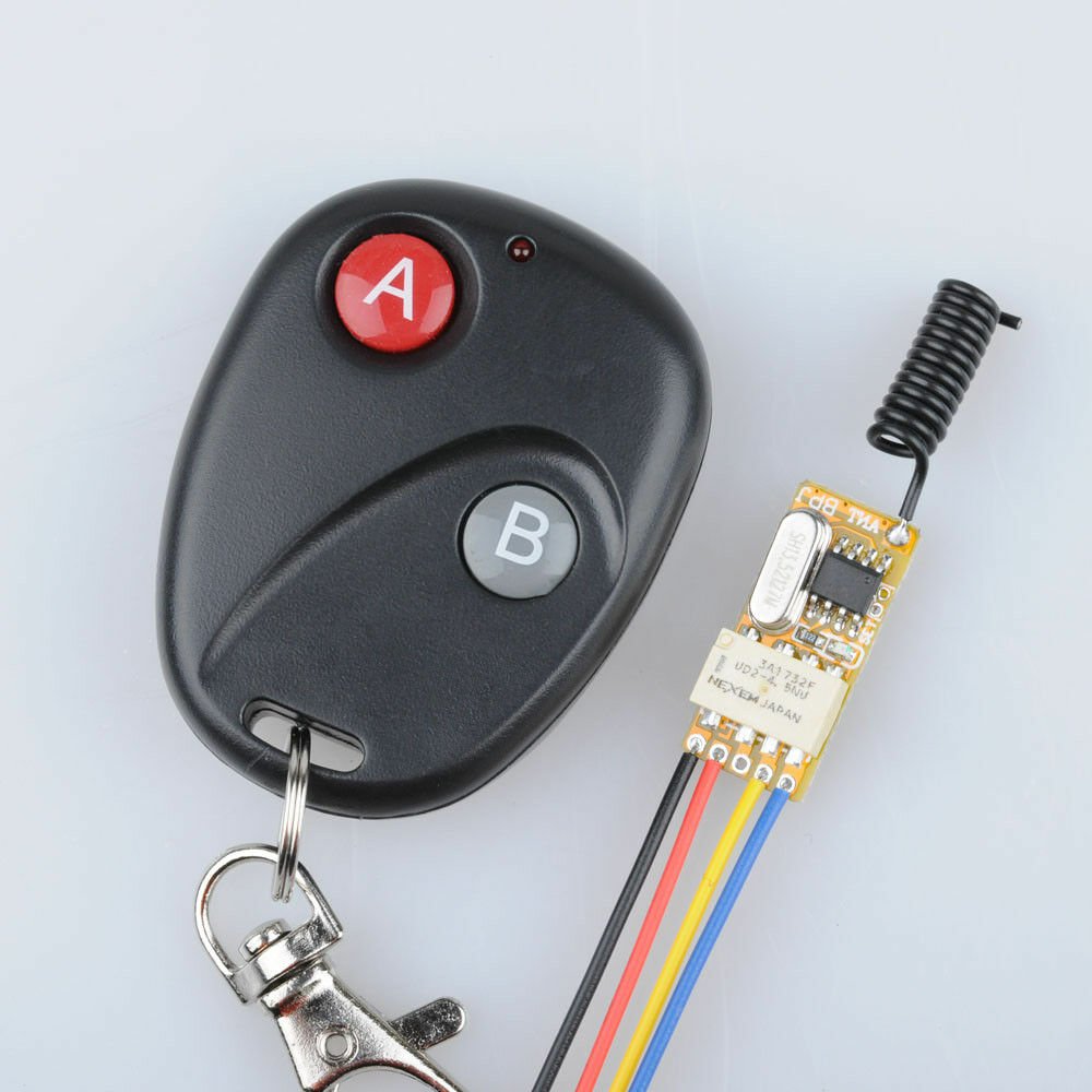 DC3V 3.7V 5V 6V 7V 9V 12V Mini Relay Wireless Switch Remote Control Power LED La