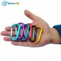 Aluminum Carabiner Buckle Pack Keychain Shape Spring-loaded Gate Clip Hook