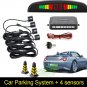 Car LED Parking Sensor 4 Sensors Reverse Backup Display Auto Kit Sensor Black