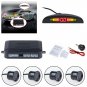Car LED Parking Sensor 4 Sensors Reverse Backup Display Auto Kit Sensor Black