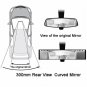 Car Rear View Mirror 300mm Wide Curve Panorama Clear Black Back Inside Indoor