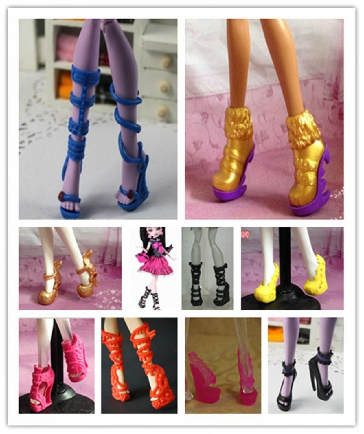 Toy High Quality Boots Sandals Shoes For Monster Dolls Multi Mixed Styles for U