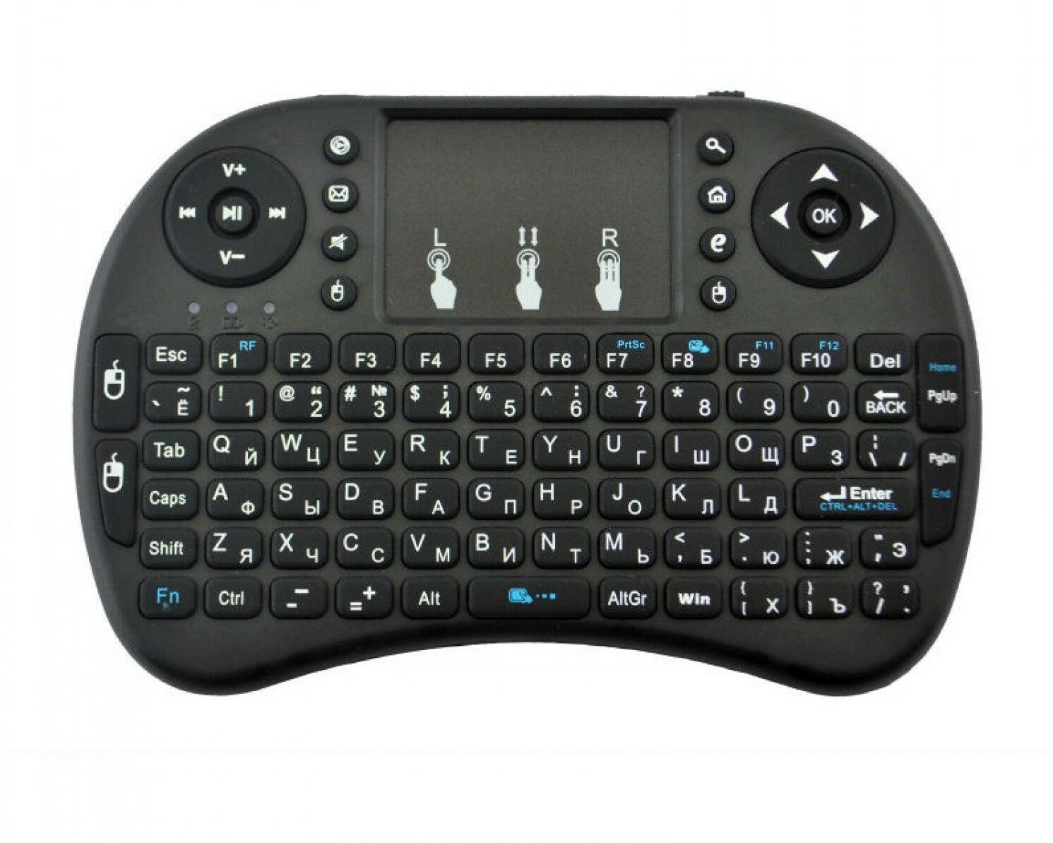 Mini Wireless Keyboard 2.4GHz Russian Letters Air Mouse Remote Control Touchpad