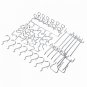 50 Pcs Silver Metal Chrome-Plated Pegboard Hook Assortment Kit Storage Hanger