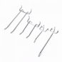 50 Pcs Silver Metal Chrome-Plated Pegboard Hook Assortment Kit Storage Hanger