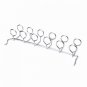 50 Pcs Silver Metal Chrome-Plated Pegboard Hook Assortment Kit Storage Hanger