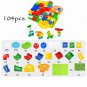 Crazy Marble Tracks Building Blocks Run Race Maze Ball Track Funnel Slide 104Pcs