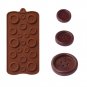 Cute Button Shape Silicone Mold Jelly Soap Chocolate Mould DIY Baking Cake Decor