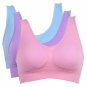 3Pcs/Set Women Genie Bra Dual Layer Seamless Breathable Fitness Bra Vest Pads