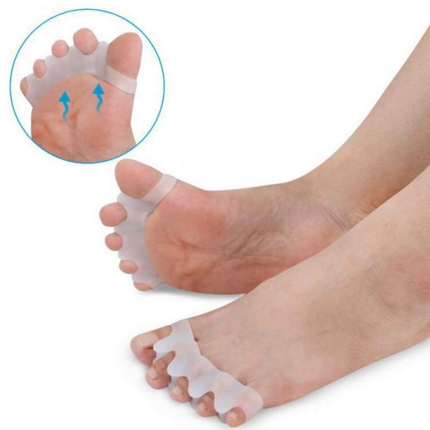 2 Pcs/Pair  Silicone Foot Care Gel Bunion Protector Toe Separators Straightener