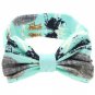 Newborn Flowers Print Floral Butterfly Bow Elastic Hair band Girls Turban Knot
