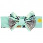 Newborn Flowers Print Floral Butterfly Bow Elastic Hair band Girls Turban Knot