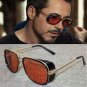 Tony Stark Iron Man Sunglasses Men Luxury Brand Eyewear Mirror Vintage Male Cool