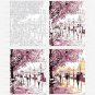 Cherry Blossoms Road Diy Oil Painting By Numbers Kits Wall Art Picture Home Wall