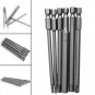 6pcs H2.5-H8 100mm Hex Shank Torx Screwdriver Hand Tool Length Magnetic Bits Set