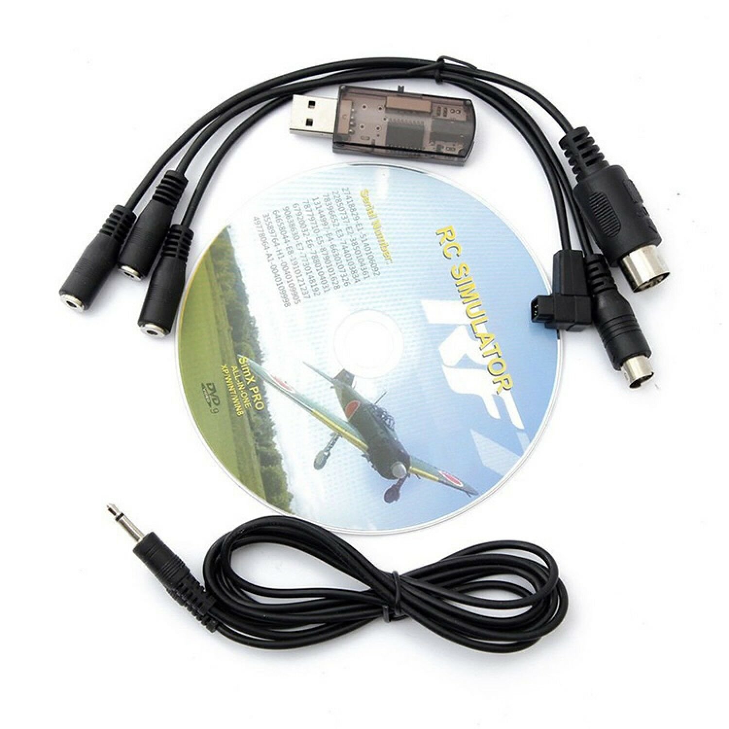 22 in 1 22in1 RC USB Flight Simulator Cable for Realflight G7 G6 G5.5G5 Phoenix