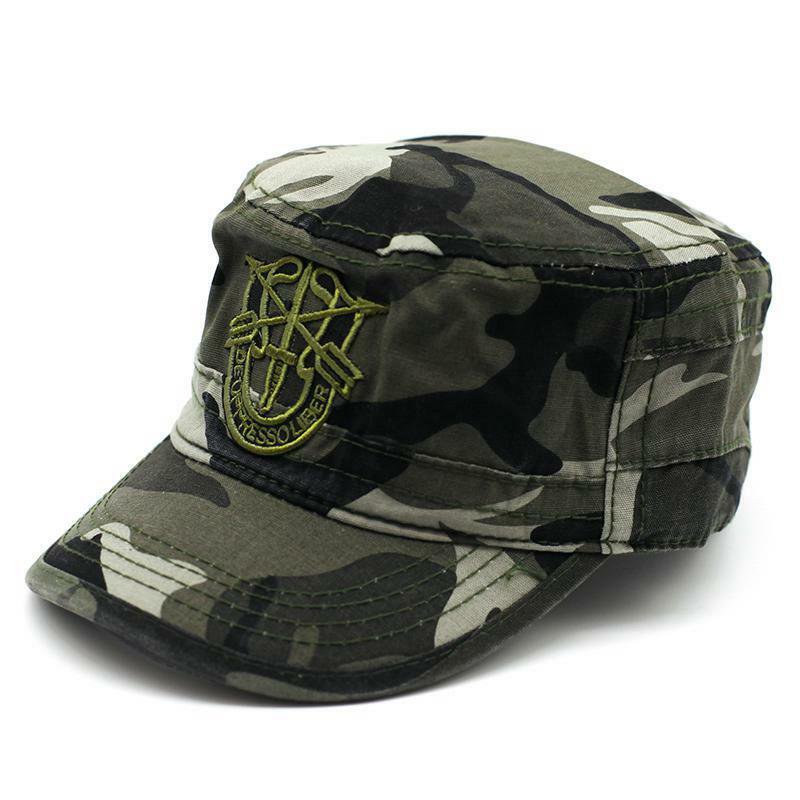 Army Camouflage Flat Cap Hats For Women Men Summer Camo Army Baseball Caps