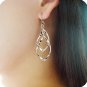 Excellent Fashion Elegant Lady Spiral Silver Plated Dangle Drop Party Earrings