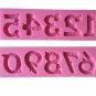 Beautiful Numbers 3D Silicone Mold With Stick Hole Cake Chocolate Numbers Mold