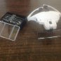 Interchangeable Head Eye Glasses 2 LED Magnifier 1x 1.5x 2x 2.5x 3.5x Lens Lamp