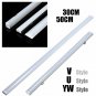 30/50cm U/V/YW Style Aluminium Milk Cover Rigid Channel Holder For LED Strip Bar